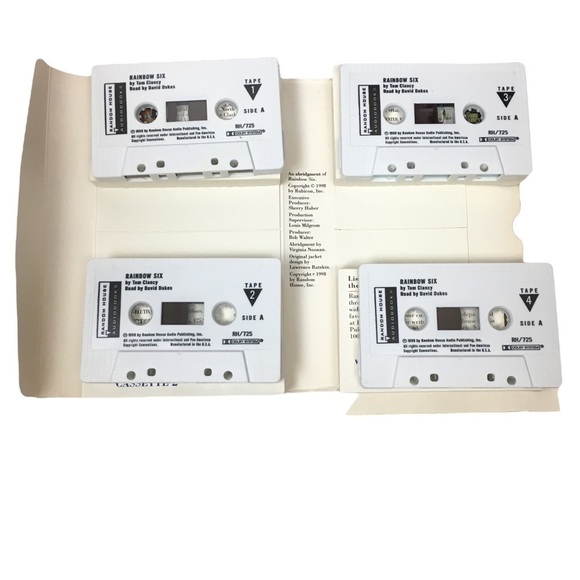 VINTAGE Audiobooks Books on Tape The Lion’s Game Tom Clancy Rainbow Six Set of 2 - Picture 13 of 16